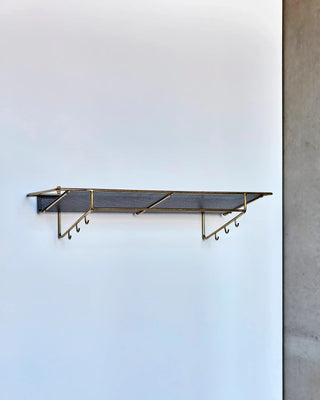 Estante Wally Acabado de cobre antiguo Negro 80cm