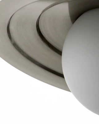 Lamp Coin Geborstelde zilver wit 30.5cm