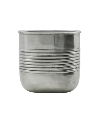 Hanging Flower Pots Groove silver 18cm