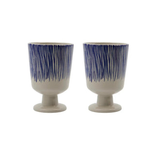 Mug Diva Off-white Blue - 2 pieces