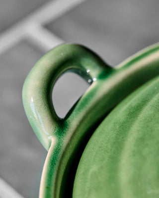 Bowl with lid Diva Green earthenware 20cm