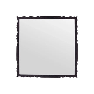 Espejo Carve marrón con borde ondulado 75x75cm