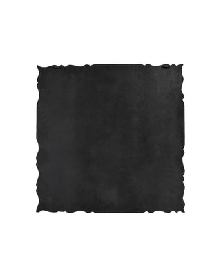 Carve brown mirror with wavy edge 75x75cm