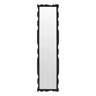 Espejo Carve marrón con borde ondulado 32x130cm