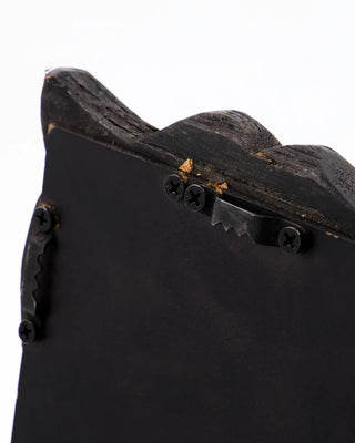 Carve brown mirror with wavy edge 32x130cm