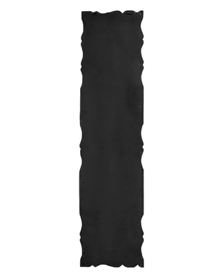 Carve brown mirror with wavy edge 32x130cm