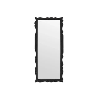 Espejo Carve marrón con borde ondulado 31x75cm