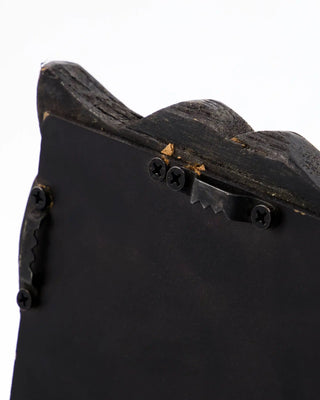 Carve brown mirror with wavy edge 31x75cm