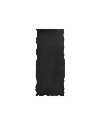 Carve brown mirror with wavy edge 31x75cm