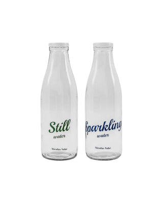 Flasche mit Deckel Wasser Klar - Set von 2