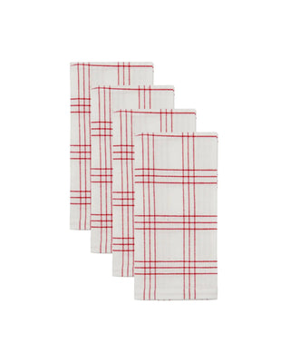 Servetten Chef Rood 40x40cm - 4 stuks