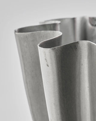 Jarrón Flood plateado cepillado 13cm