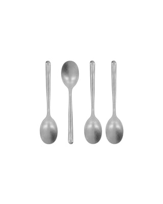 Theelepel Spoon Antiek zilver - 4 stuks
