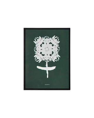 Art mural Tale Vert Foncé Blanc 30x40cm