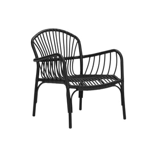 Brea buiten loungestoel zwart