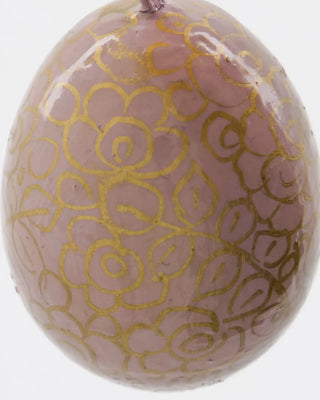 Paasornamenten Bloom roze hout - set van 6