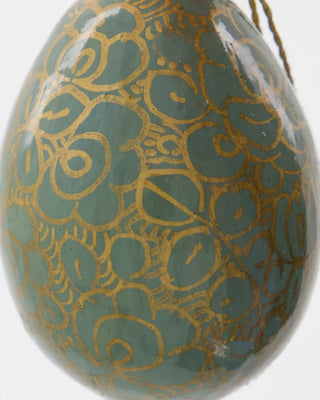 Paasornamenten Bloom lichtblauw hout - set van 6