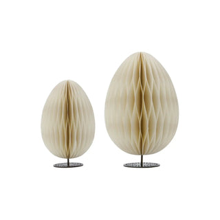 Paasornamenten Eggs gebroken wit - 2 stuks