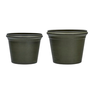 Blomsterpotte Ivy grøn metal - sæt af 2