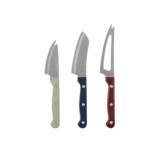 Ostesæt med knive i akacietræ - sæt af 3