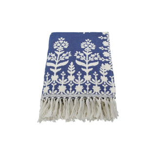 Plaid Mazzo blauw katoen 140x200cm