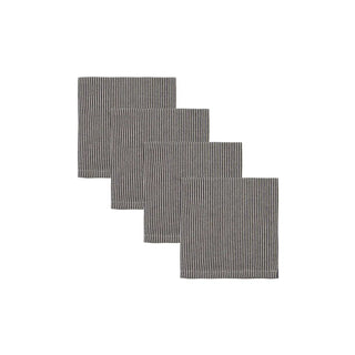 Block tovaglioli cotone nero - set da 4