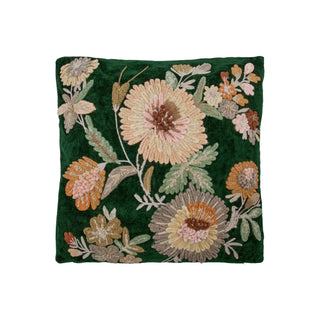 Pudebetræk Bota i grøn og rosa 50x50cm