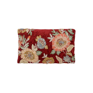 Pudebetræk Nica rødrosa broderet 30x50cm