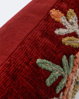 Pudebetræk Nica rødrosa broderet 30x50cm