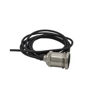 Douille E27 couleur argentée au look industriel