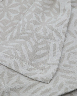 Nappe à clipser en coton blanc gris 150x150cm