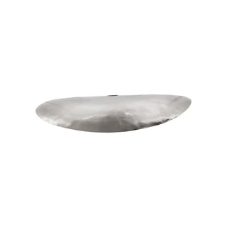 Hatt lampeskærm i børstet sølv 60 cm