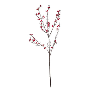 Kunsttak Decor met rode bessen – 97 cm