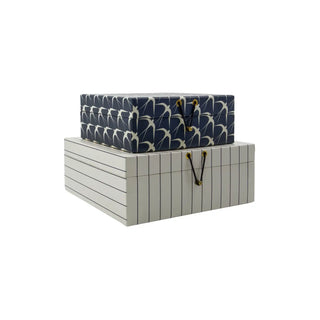 Opbergdozen Keep donkerblauw - set van 2