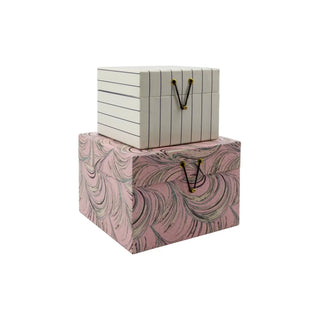 Opbevaringskasser Keep in rosa - sæt med 2