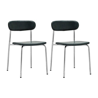 Pova stoel chrome groen - 2 stuks