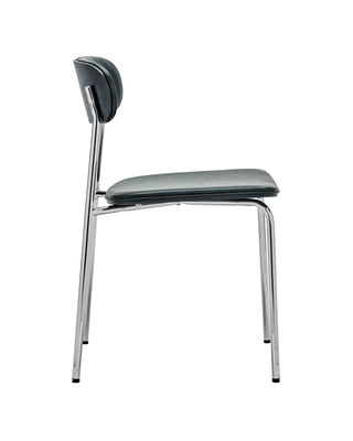 Chaise Pova chrome vert - 2 pièces