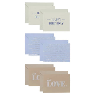 Wenskaarten Greeting - set van 6