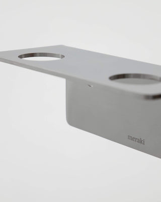 Flessen wandhouder zilver - 2 flessen