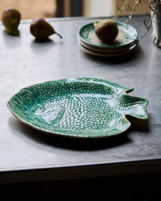 Assiette de service Diva verte 22×2×27 cm
