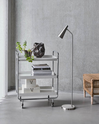 Precise silver floor lamp