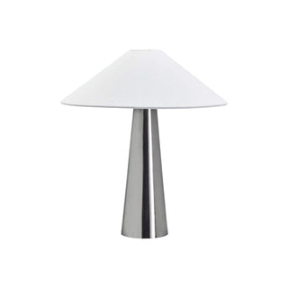 Tafellamp Soffi geborsteld zilver Ø42×48 cm
