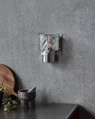 Wandlamp Type geborsteld zilver 18×22×11 cm