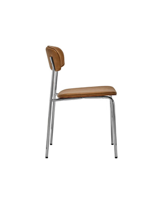 Chaises de salle à manger Pova cognac lot de 2