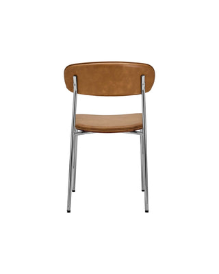 Chaises de salle à manger Pova cognac lot de 2