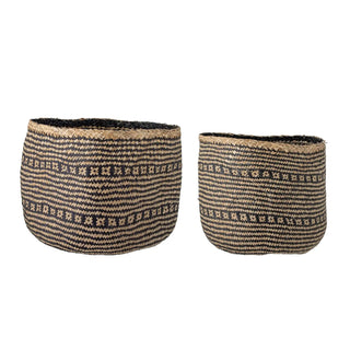 Mand zeegras zwart Heddy - set van 2