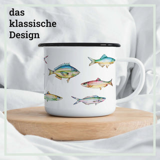 Emaljekop Farverige Fisk – 300 ml
