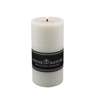 LED-Kerze 8x15cm grau