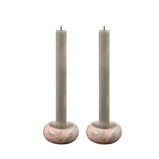 Candele da tavola LED beige 27cm - 2 pezzi