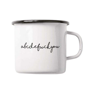 Emaille mok abcde 300ml - Het Adres
